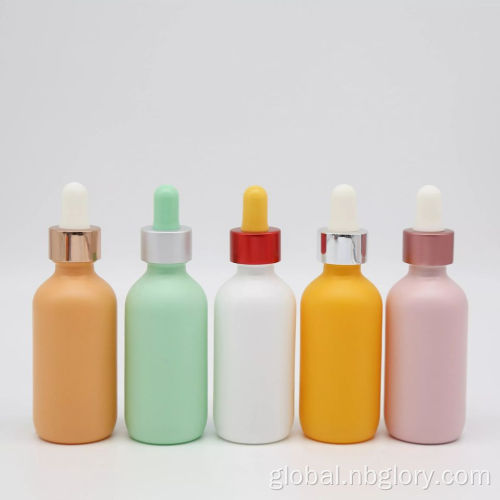 China 5/10/15/20/30/50/100 ml Custom Colorful  Mini Glass Round Dropper Essential Oil Bottle Manufactory